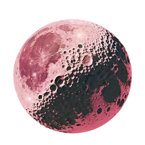 Pink Moon Illustration Png 06252024 PNG Image