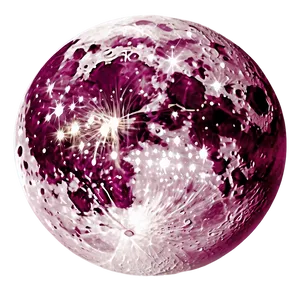 Pink Moon In Minimalist Art Png Wpt PNG Image