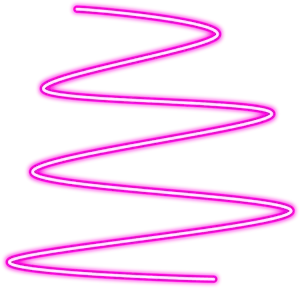 Pink Neon Spiral Line PNG Image