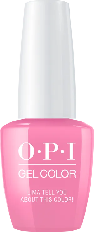 Pink O P I Gel Nail Polish Bottle PNG Image