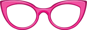 Pink Oversized Geek Glasses PNG Image