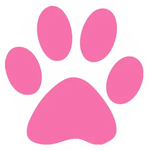 Pink Paw Print Graphic PNG Image