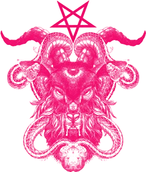 Pink Pentagram Occult Symbol PNG Image