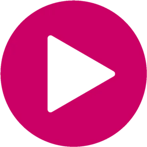 Pink Play Button Icon PNG Image