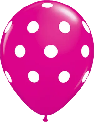 Pink Polka Dot Balloon PNG Image