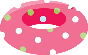 Pink Polka Dot Swim Ring PNG