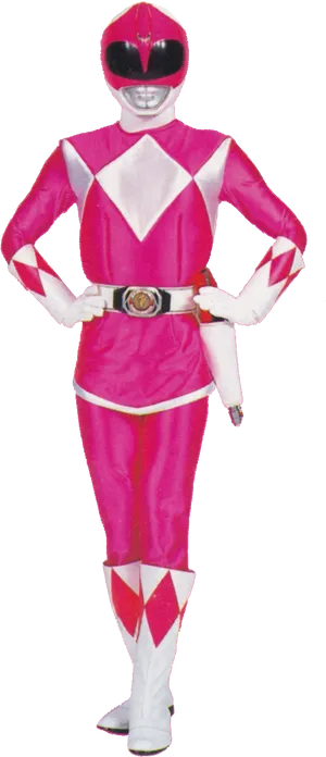 Pink Power Ranger Pose PNG Image