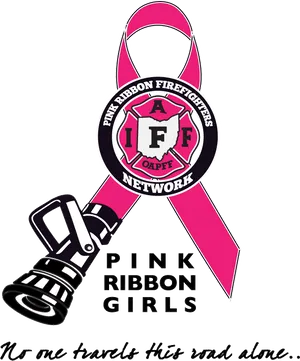 Pink Ribbon Firefighters Network Logo PNG Image