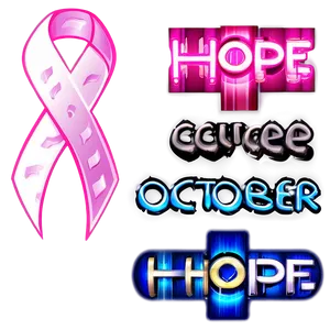 Pink Ribbon Hope October Png 38 PNG Image