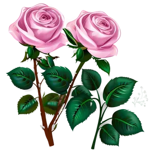 Pink Rose Vector Artwork Png 58 PNG Image