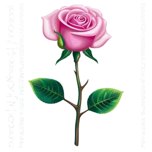 Pink Rose Vector Artwork Png Vjv75 PNG Image