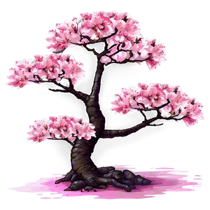 Pink Sakura Tree Landscape Png 5 PNG Image