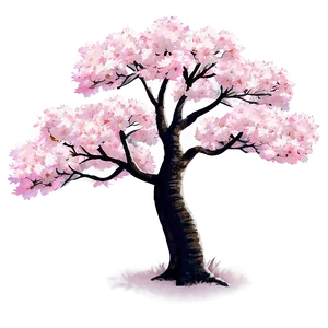 Pink Sakura Tree Landscape Png Qtn PNG Image