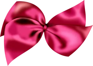 Pink Satin Bow Graphic PNG Image