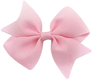 Pink Satin Hair Bow Accessory PNG Image