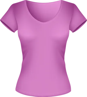 Pink Short Sleeve Blouse Mockup PNG Image