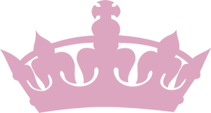 Pink Silhouette Crown Graphic PNG Image