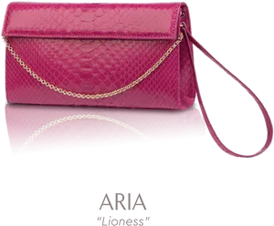 Pink Snakeskin Clutch Bag A R I A Lioness PNG Image