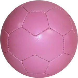 Pink Soccer Ball Closeup PNG Image