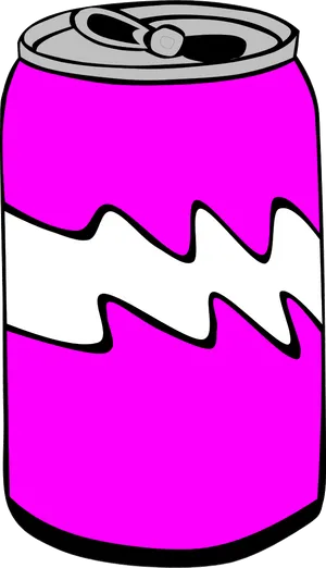 Pink Soda Can Cartoon PNG Image