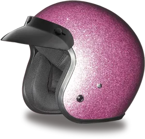 Pink Sparkle Motorcycle Helmet PNG Image