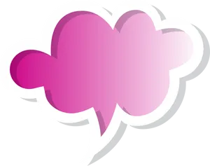 Pink Speech Bubble Graphic PNG Image