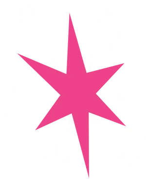 Pink Star Sparkles Black Background PNG Image