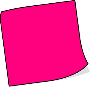 Pink Sticky Note Vector PNG Image