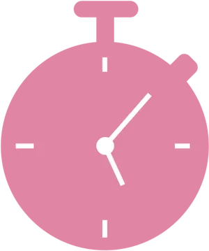 Pink Stopwatch Icon PNG Image