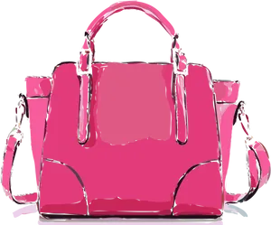 Pink Stylish Handbag Illustration PNG Image