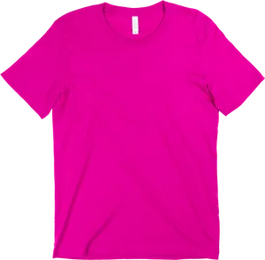 Pink T Shirt Template Front View PNG Image