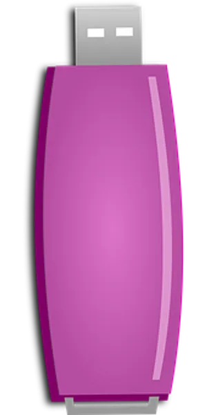 Pink U S B Flash Drive Vector PNG Image