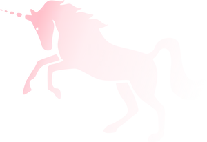 Pink Unicorn Silhouette PNG Image