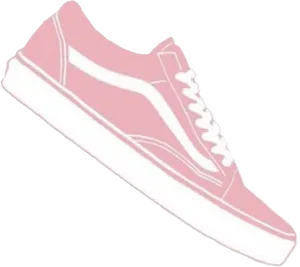 Pink Vans Sneaker Illustration PNG Image