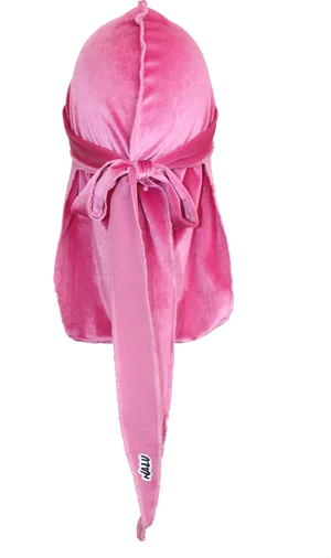 Pink Velvet Durag Isolated PNG Image