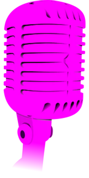 Pink Vintage Microphone Icon PNG Image