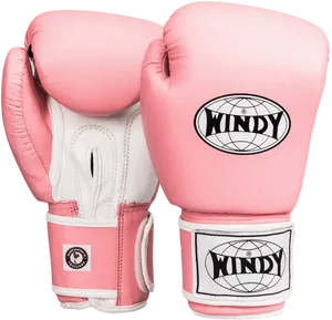 Pink Windy Boxing Gloves PNG Image