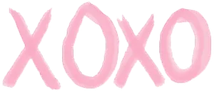 Pink X O X O Letters Transparent Background PNG Image