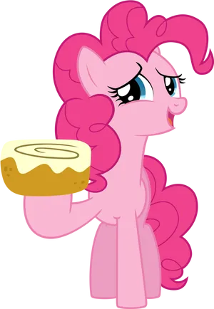 Pinkie Pie With Cake PNG Image