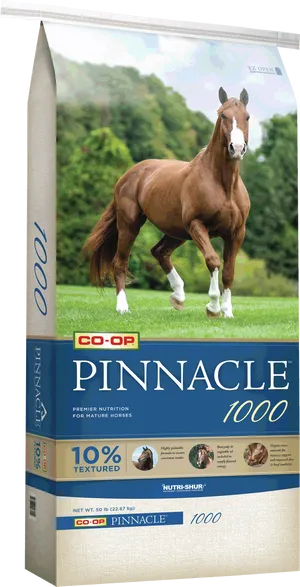 Pinnacle1000 Horse Feed Bag Design PNG Image