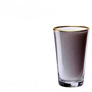 Pint Glass With Gold Rim Png Jpl29 PNG Image