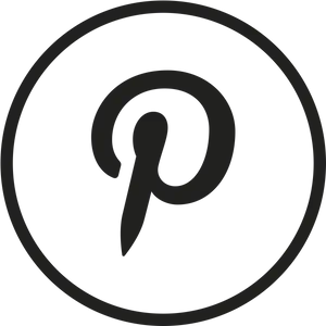 Pinterest Logo Black Background PNG Image