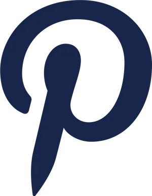 Pinterest Logo Dark Background PNG Image