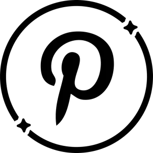 Pinterest Logo Outline PNG Image