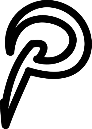 Pinterest Logo Outline PNG Image