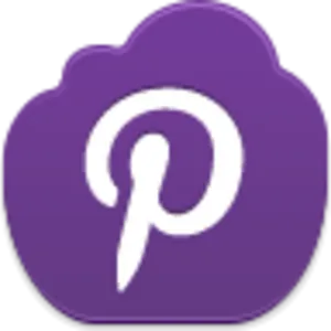 Pinterest Logo Purple Background PNG Image