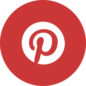 Pinterest Logo Red Background PNG Image