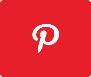 Pinterest Logo Red Background PNG Image