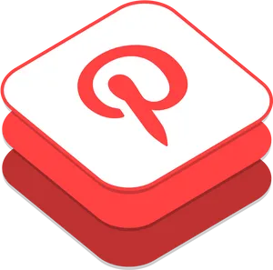 Pinterest Logo Redand White PNG Image