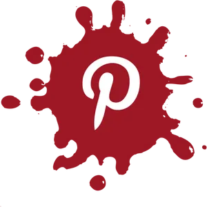 Pinterest Logoon Red Splash PNG Image